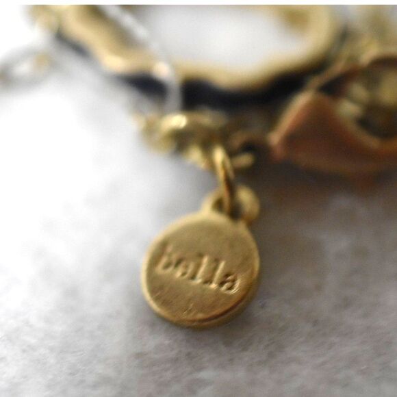 NWT Bella Jack Mint Green Enamel Inlay Gold Tone Single Layer 36" Boho Necklace - Picture 4 of 5